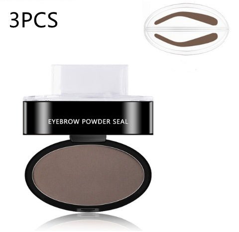 Eyebrow Powder Stamp Tint Stencil Kit Cosmetics Professional Makeup Waterproof Eye Brow Stamp Lift Eyebrow Enhancers Stencil Kit - sidwish