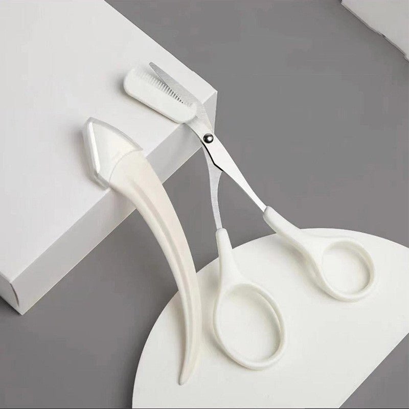 Eyebrow Trimming Knife With Comb Curved Moon Small Beauty Supplies Gadgets - sidwish