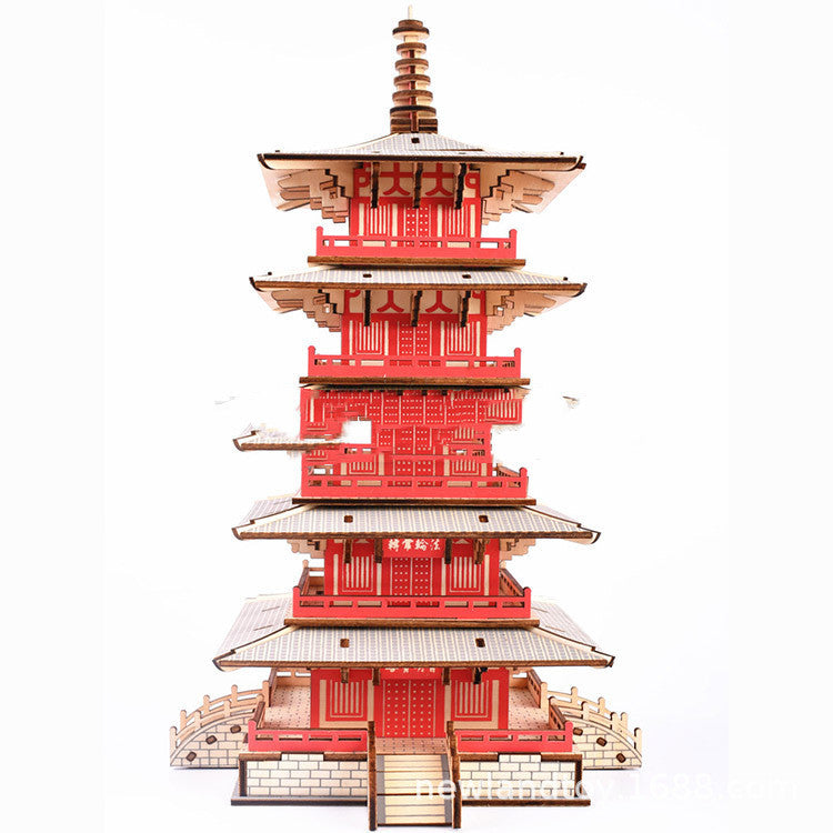 Yueyang Tower 3D Wooden Stereo Puzzle Puzzle