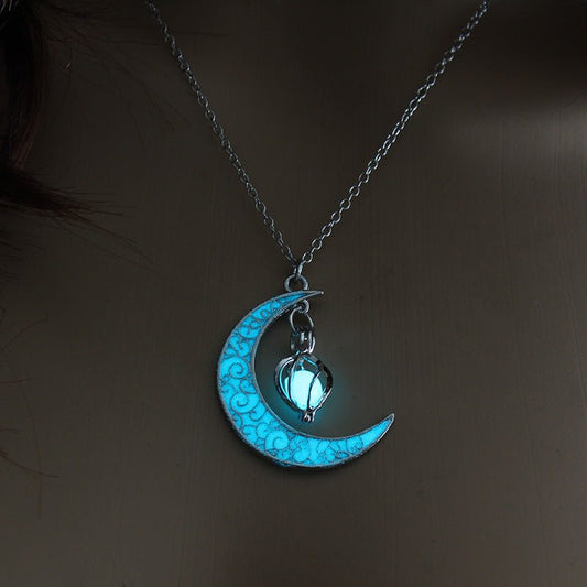 Glowing Pendant Necklaces Silver Plated Chain Necklaces - sidwish