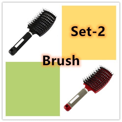 Hairbrush Anti Klit Brushy Haarborstel Women Detangler Hair Brush Bristle Nylon Scalp Massage Teaser Hair Brush Comb - sidwish