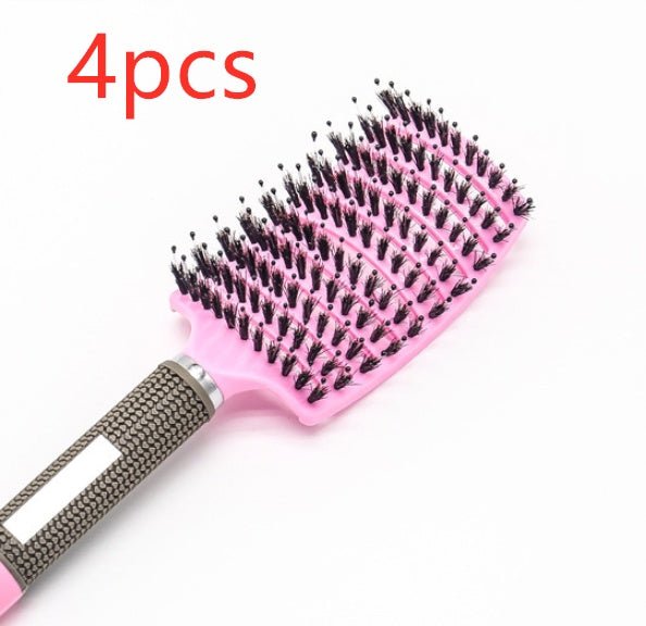 Hairbrush Anti Klit Brushy Haarborstel Women Detangler Hair Brush Bristle Nylon Scalp Massage Teaser Hair Brush Comb - sidwish
