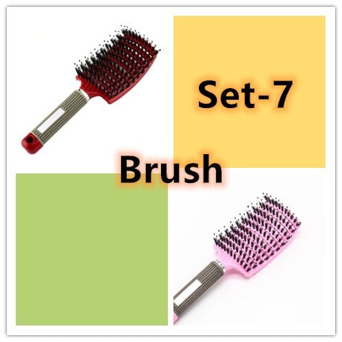 Hairbrush Anti Klit Brushy Haarborstel Women Detangler Hair Brush Bristle Nylon Scalp Massage Teaser Hair Brush Comb - sidwish