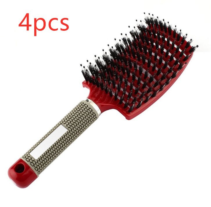 Hairbrush Anti Klit Brushy Haarborstel Women Detangler Hair Brush Bristle Nylon Scalp Massage Teaser Hair Brush Comb - sidwish