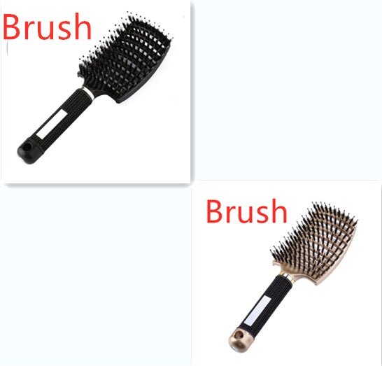 Hairbrush Anti Klit Brushy Haarborstel Women Detangler Hair Brush Bristle Nylon Scalp Massage Teaser Hair Brush Comb - sidwish