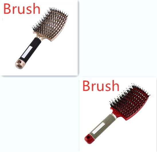 Hairbrush Anti Klit Brushy Haarborstel Women Detangler Hair Brush Bristle Nylon Scalp Massage Teaser Hair Brush Comb - sidwish