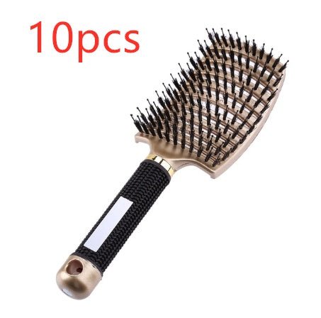 Hairbrush Anti Klit Brushy Haarborstel Women Detangler Hair Brush Bristle Nylon Scalp Massage Teaser Hair Brush Comb - sidwish