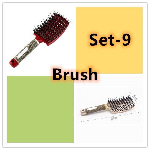 Hairbrush Anti Klit Brushy Haarborstel Women Detangler Hair Brush Bristle Nylon Scalp Massage Teaser Hair Brush Comb - sidwish