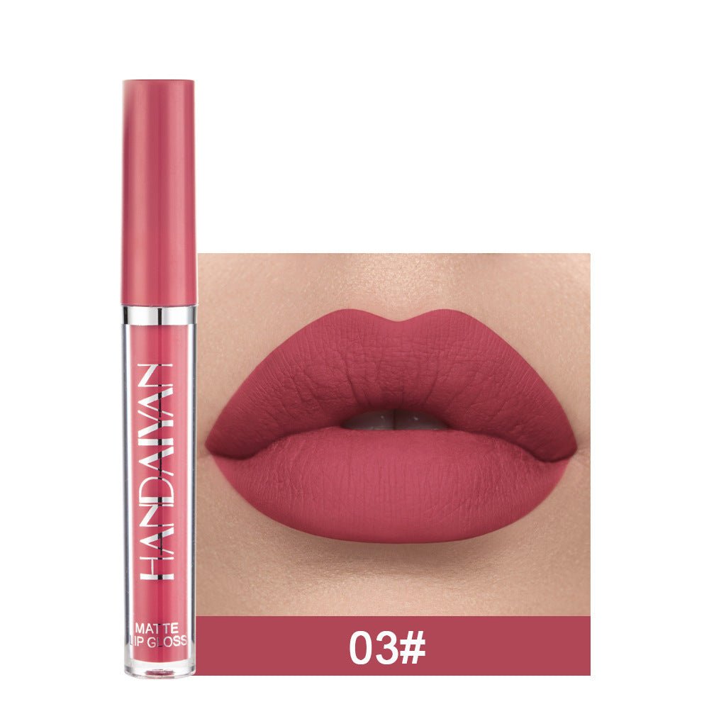 Matte Non - stick Cup Lip Gloss, Non - fading Matte Liquid Lipstick - sidwish