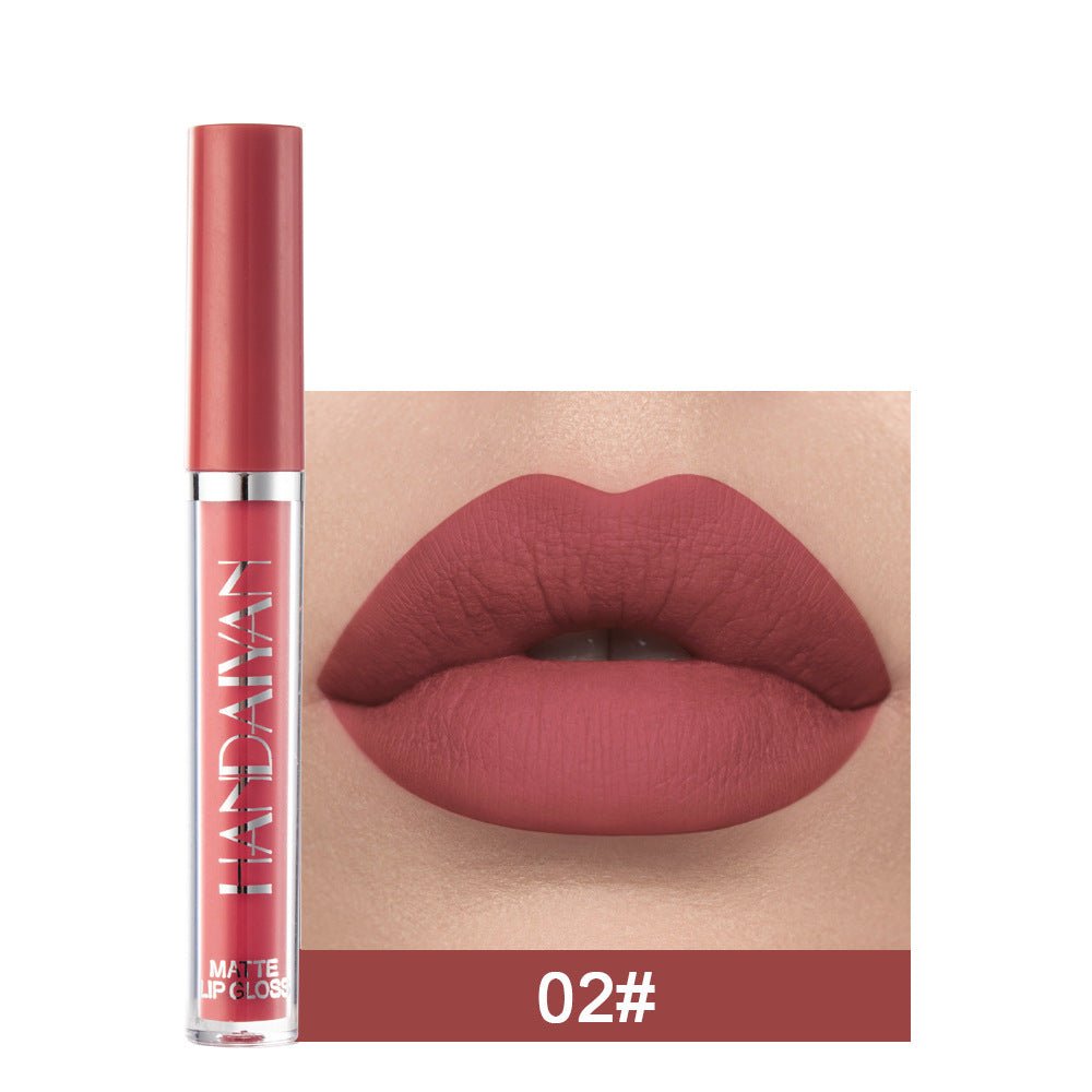Matte Non - stick Cup Lip Gloss, Non - fading Matte Liquid Lipstick - sidwish