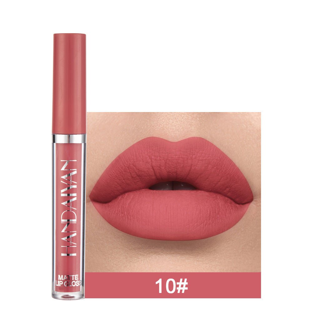 Matte Non - stick Cup Lip Gloss, Non - fading Matte Liquid Lipstick - sidwish