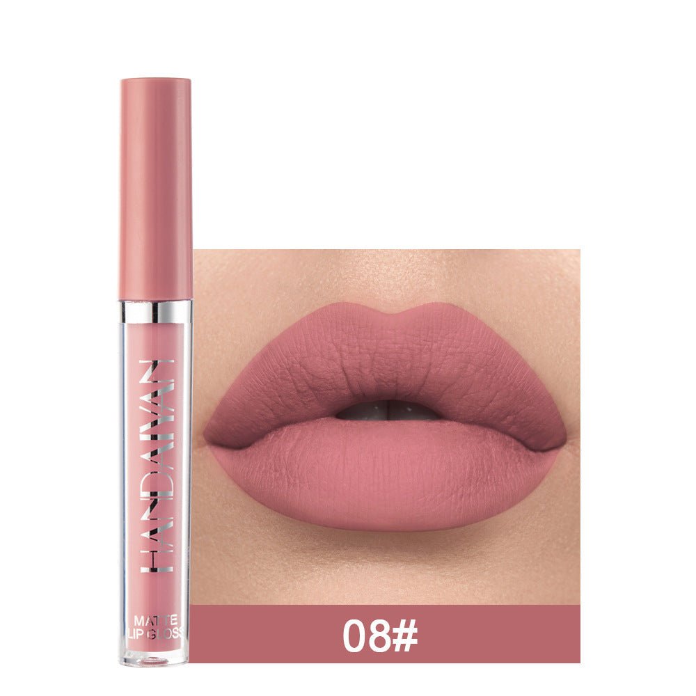 Matte Non - stick Cup Lip Gloss, Non - fading Matte Liquid Lipstick - sidwish