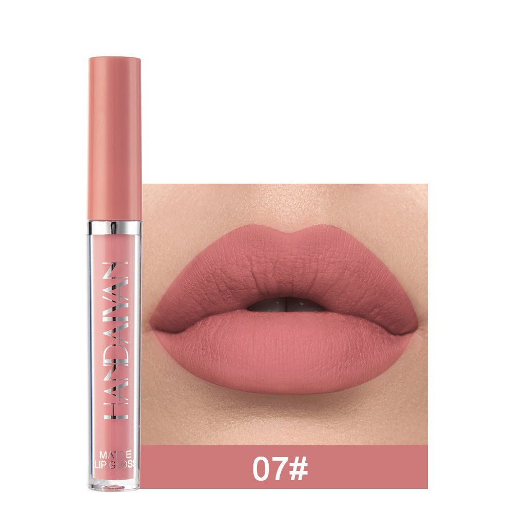 Matte Non - stick Cup Lip Gloss, Non - fading Matte Liquid Lipstick - sidwish