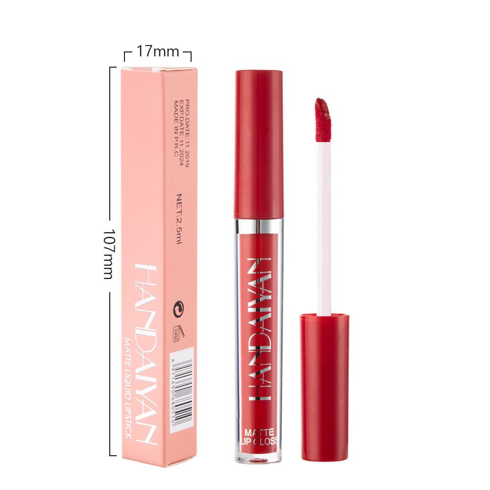 Matte Non - stick Cup Lip Gloss, Non - fading Matte Liquid Lipstick - sidwish