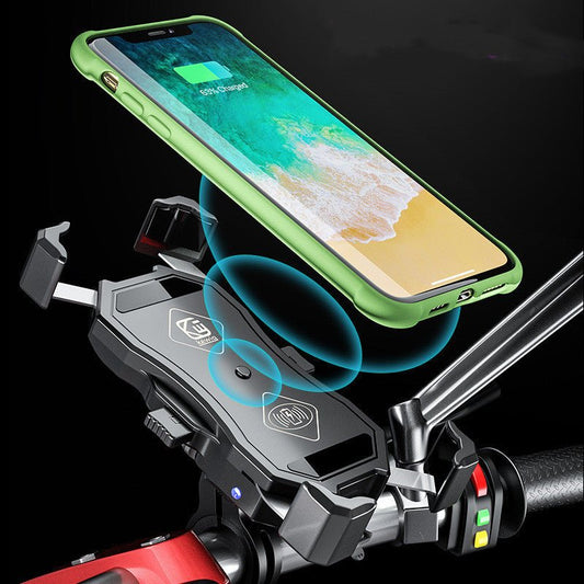 Motorcycle 15W Wireless Charging Mobile Phone Holder - sidwish