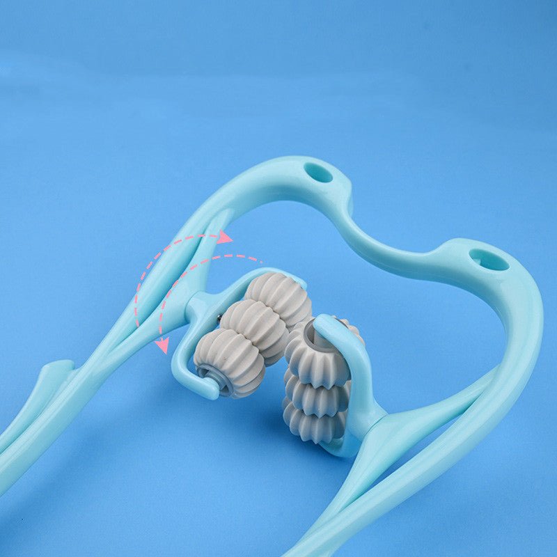 Multifunctional Manual Six - wheel Neck Massager Massage Relieve Roller Massage Tool - sidwish