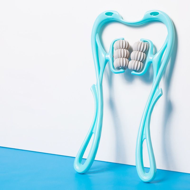 Multifunctional Manual Six - wheel Neck Massager Massage Relieve Roller Massage Tool - sidwish