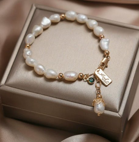 Natural Zircon Pearl Bracelet Ins Fashion Luxury Jewelry - sidwish