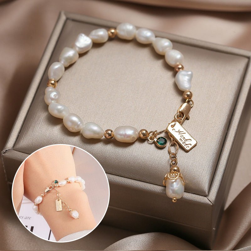 Natural Zircon Pearl Bracelet Ins Fashion Luxury Jewelry - sidwish