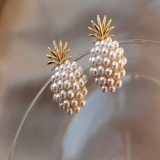 Pineapple Starfish Pearl Earrings - sidwish