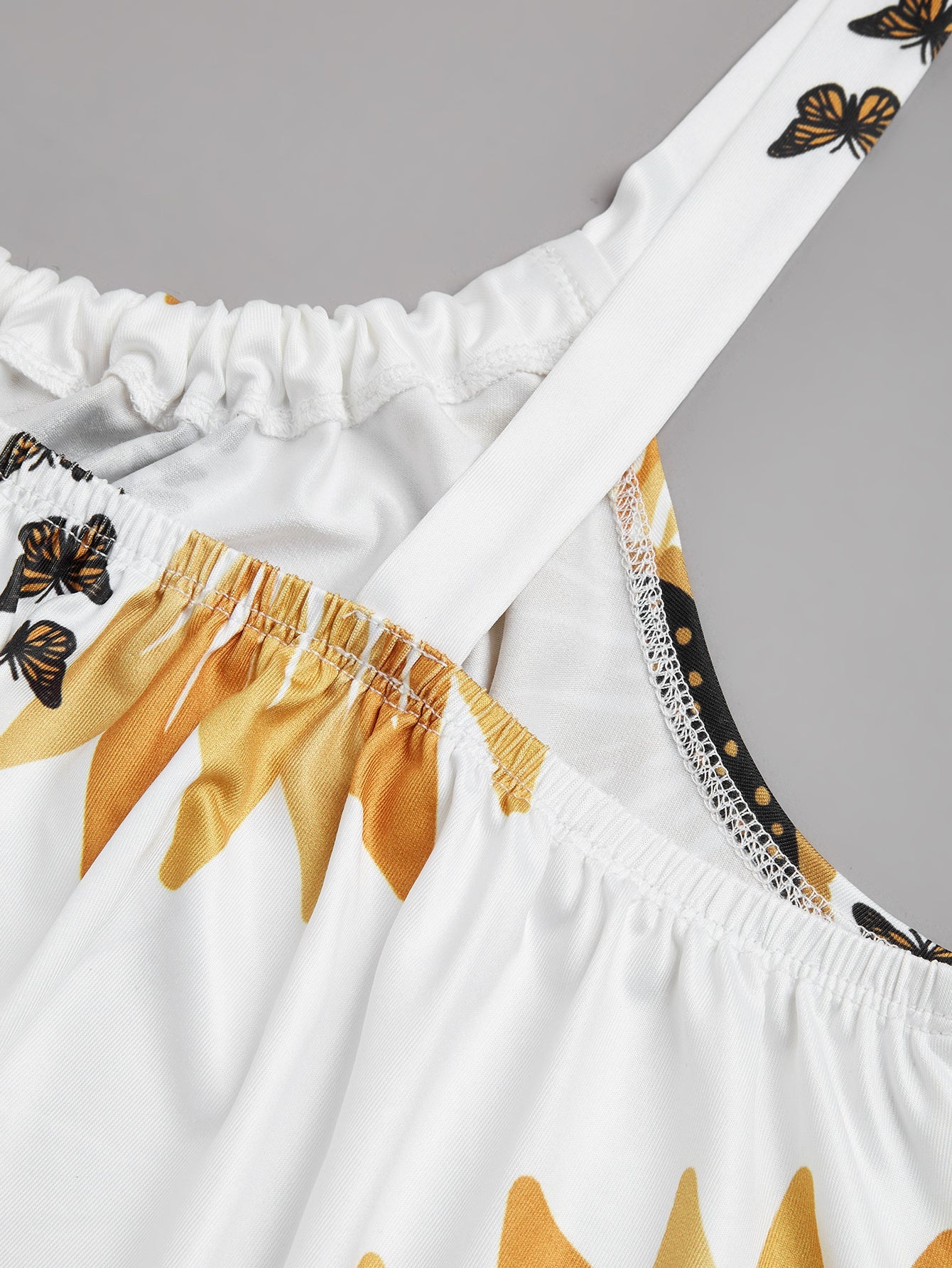 Plus Size Sleeveless Camisole Sunflower Printed Vest Elegant Wrap Women's Sexy Party Casual Loose Dresses - sidwish