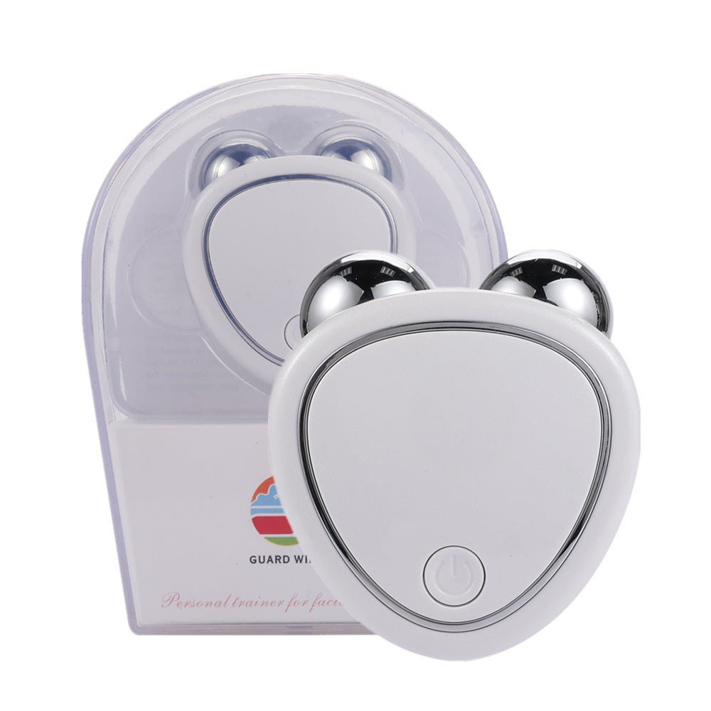 Portable Facial Micro - current Beauty Instrument For Lifting Thinning And Reducing Edema With Double Roller Massager - sidwish