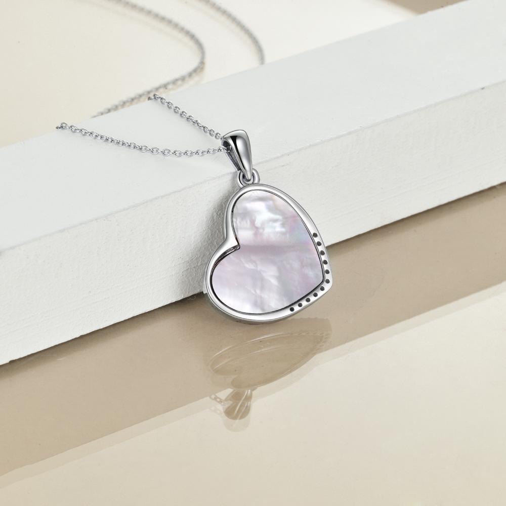 Sterling Silver Girls Embrace Horse Heart Pendant Necklace for Women Girls - sidwish