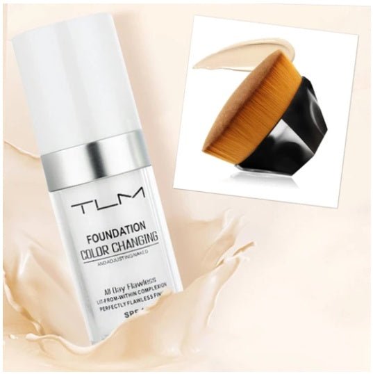 Temperature Liquid Foundation Concealer Portable Natural Color Makeup Foundation BB Concealer - sidwish