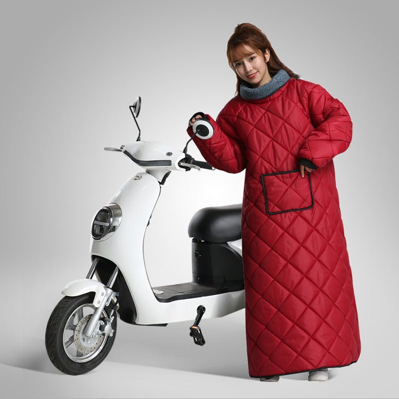 Waterproof Padded And Warm Windbreaker With Handle - sidwish