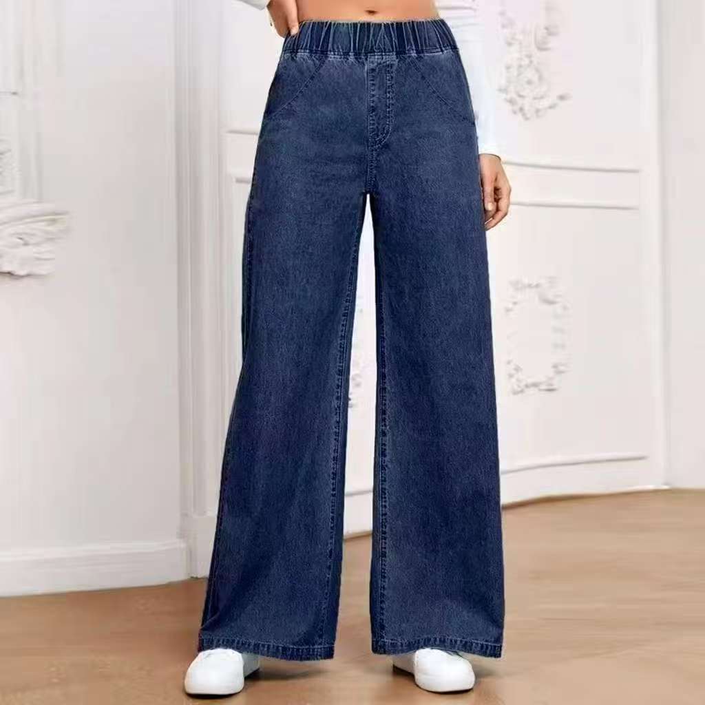 Wide Leg Jeans Straight Fashion Casual Straight Pants Women's Comfortable Street Style Trousers - sidwish