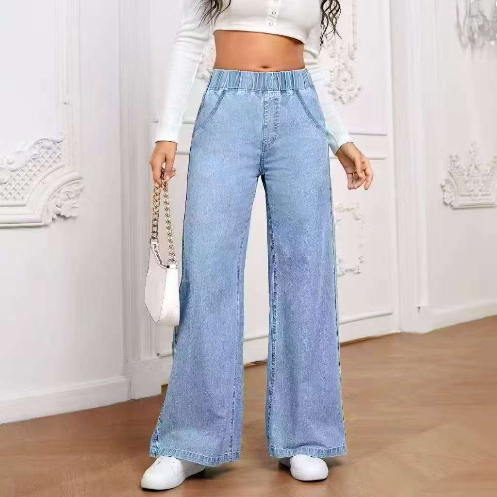 Wide Leg Jeans Straight Fashion Casual Straight Pants Women's Comfortable Street Style Trousers - sidwish