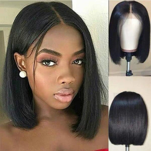 Wig Women Short Human Hair Wigs Bob Brazilian Black Women Remy - sidwish