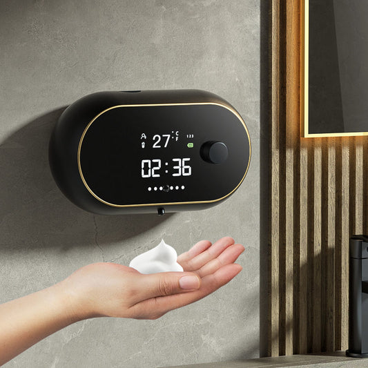 Hongya Automatic Foam Washing Mobile Phone Induction Soap Dispenser Wall-mounted Smart Hand Sanitizer Machine Usb Charging - Sidwish