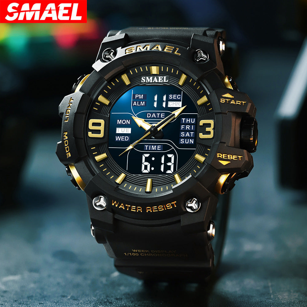 SMAEL 2022 New Men's Watch Multi-function Sports Waterproof Electronic Watch Student Watch - Sidwish