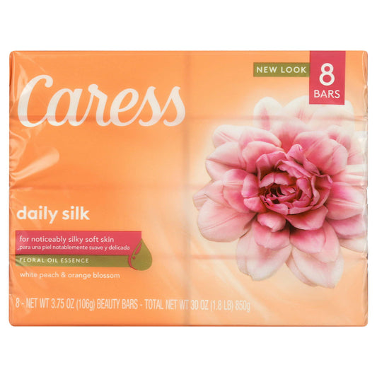 Caress Bar Soap Daily Silk 8 Bars, 30 oz - Sidwish