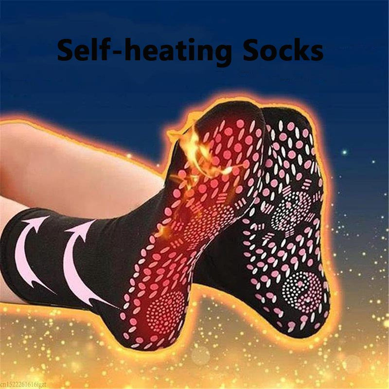 1 Pair Of Self-Heating Socks, Comfortable Elastic Resistant To Penetration Heating Socks Warm And Cold-Resistant Socks For Outdoor Activities, Skiing, Snowboarding, Hiking - Sidwish
