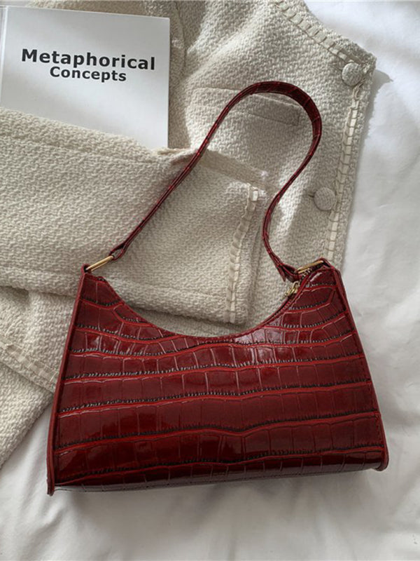 New fashion embossed hand bag temperament stone pattern shoulder bag - Sidwish