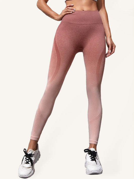 Women's Seamless High Waist Gradient Color Seamless Sports Yoga Pants - Sidwish